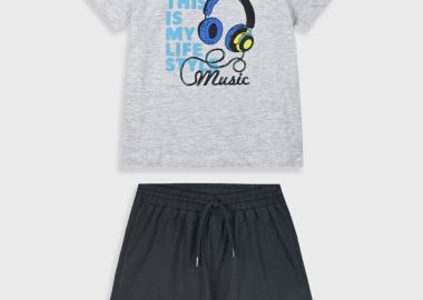 Σετ με τύπωμα για αγόρι | ΜΑΥΡΟ - Energiers - 